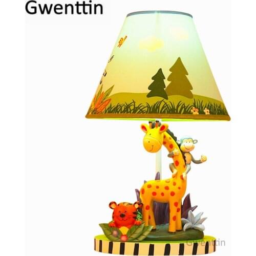 Cartoon Animal Table Lamp Modern Monkey Giraffe Led Stand Desk Light Fixtures for Children Kids Bedroom Bedside Lamp Home Decor