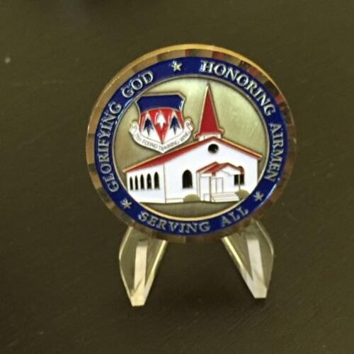 Low price custom coins High quality USAF Air Force Base Chapel Challenge Coin hot sales metal round coins