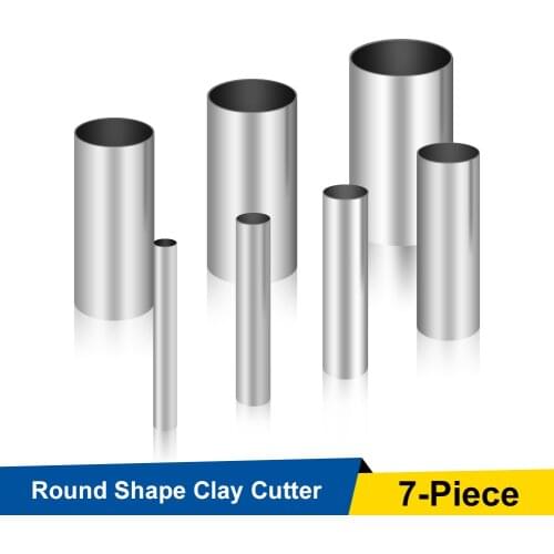 New 7-Piece Mini Clay Cutters Earring Hole Round Shape Clay Cutter Indentation Circle Shape Cutters Mold Ceramics Dotting Tools