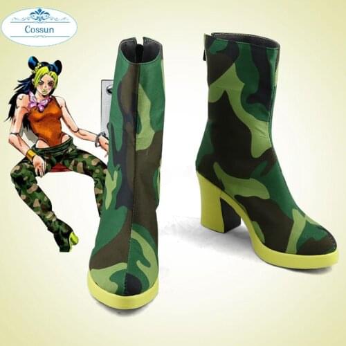 Anime JoJos Bizarre Adventure Cosplay Sugimoto Reimi Boot Cosplay Jolyne Cujoh Shoes