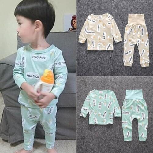 PR-064 Children Cotton Costume Girls Pajamas Pants Cartoon Costume Children Spring Autumn Clothes Bathrobe Boys Pajamas Sets