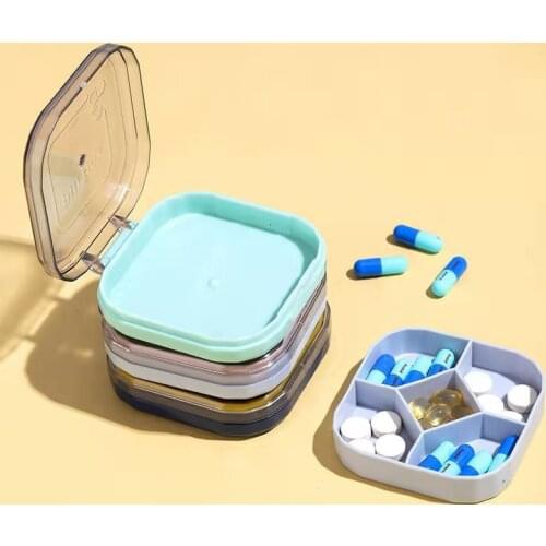 4 / 5 Grids Portable Tablet Box Tablet Distributor Packaging Box Dispenser Tablet Storage Packaging Box Mini Drug Manager Tablet
