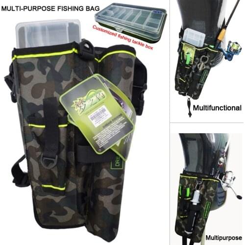 Dream Fishing Fishing Bag with Lure Box 1200D Nylon Waist Leg Bag Fishing Rod Holder Tools Storage Case Pesca Bolsa Peche