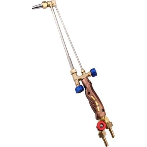 Heavy Duty Cutting Torch Oxygen Acetylene Cutting Tool Gas Welding Burning Torch for Industrial Use (Red copper & Brass)