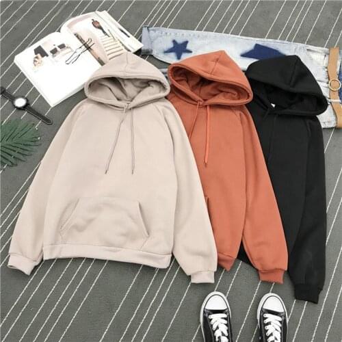 ZITY Hoodies Women Simple Solid Hooded Trendy Loose Students Soft Ladies All-match Elegant Womens Pockets Pullover Chic Sweatshi
