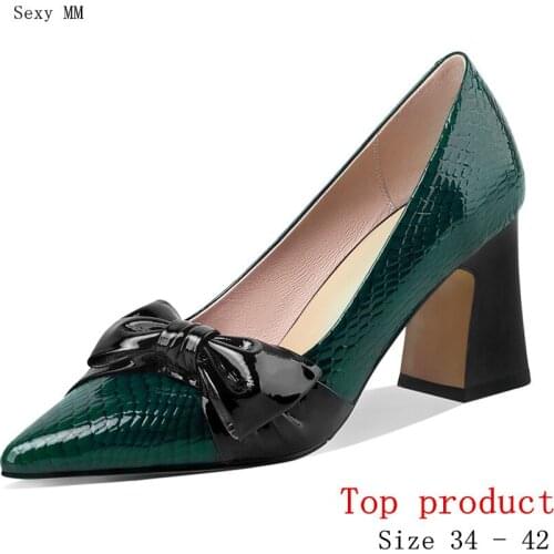 Women High Heels Pumps High Heel Shoes Stiletto Woman Party Shoes Kitten Heels Genuine Leather Small Plus Size 34 -40 41 42