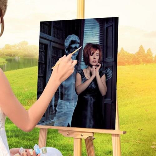 Woman Girl Coloring By Numbers Painting Package Acrylic Paints 40*50 Oil Painting Loft Picture For Adults Art