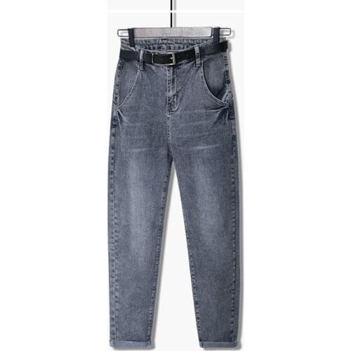 Wholesale Oversized Boyfriend Jeans Women Vintage Dark Gray 7XL Women Plus Size Jeans Denim Mom Jeans