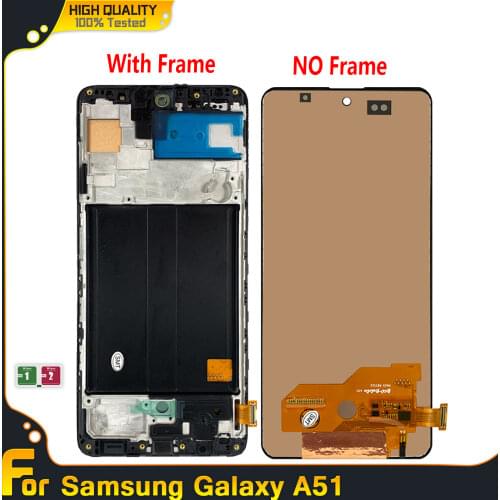 TFT/AMOLED For Samsung Galaxy A51 A515 A515F SM-A515F/DS A51 LCD Display Touch Screen Digitizer Assembly Replacement 100% Tested