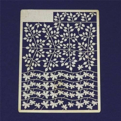 1/35 Leaf PE Etching Sheet for Camouflage Scene DIY Decoration Spray Stenciling Template (Perforated Steel Planking)