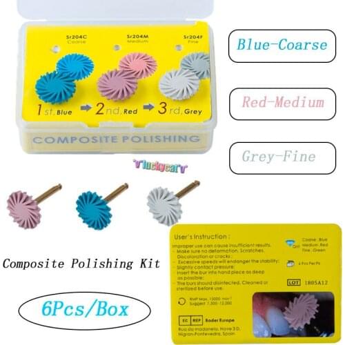 1Box Dental Lab Composite Polishing Resin Disc Kit Spiral Flex Brush Burs For Dentistry Clicnic