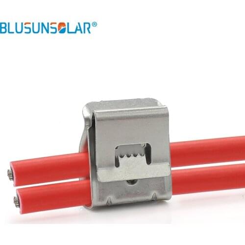 10 pec Stainless Steel Solar PV Cable Clips Cable Clamp For 4mm2 6mm2 12awg 10awg PV Solar Cable Wire