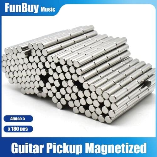180pcs Electric Guitar Humbucker Pickup Alnico 5 Polepiece Slug Pole Slug Magnet Slug Rods 18MM 15MM