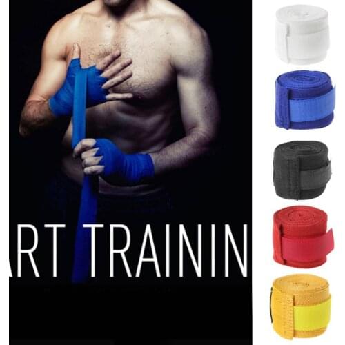 2.5m Cotton Bandage Boxing Wrist Bandage Hand Wrap Combat Protect Boxing Kickboxing Muay Thai Handwraps Training Gloves PXPF