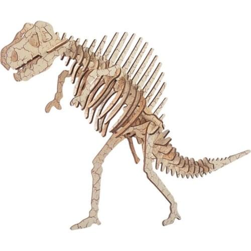 3D Wooden Animal Puzzle Dinosaur Acanthosis Building Model DIY Puzzles Educational Toy Children Christmas Gifts