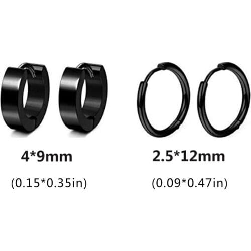 6 Pairs/Set Stainless Steel Piercing Earrings Unisex Women Men Decorations Jewelry Gifts Ear Studs E56A