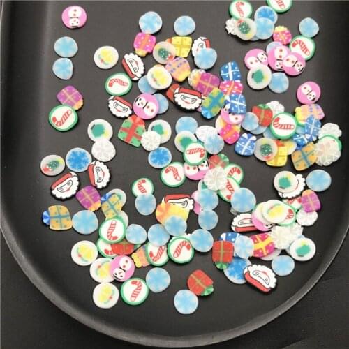 60g Christmas Polymer Clay Slices Sprinkles for Kids Diy,Craft/Nail Art/Scrapbook Decoration,Filler Polymer Clay Embellishment