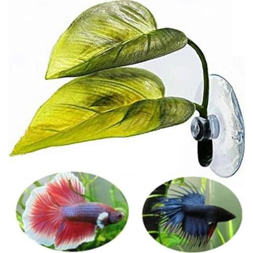 Aquarium Fish Home Tank Artificial Leaves Landscaping Plants Ornament Decoration Green leaf shape design natural style ornaments