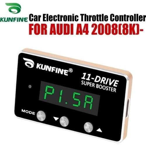 KUNFINE Car Electronic Throttle Controller Racing Accelerator Potent Booster For AUDI A4 2008(8K)- After Tuning Parts 11 Drive