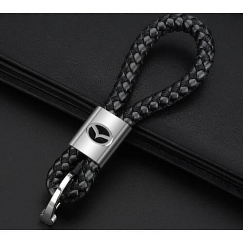 Car Styling 3D Metal Braided Rope Keychain Key ring For Mazda 2 Mazda 3 MS Mazda 6 CX-5 CX5 Artzma 6
