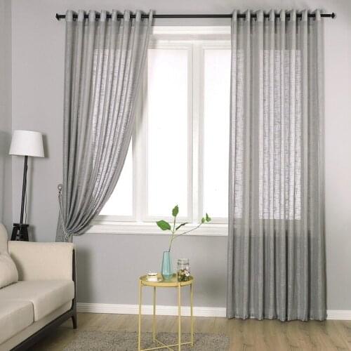 Free Shipping Sheer Window Curtains For Living Room Left And Right Bi Parting Open 11 Colors Polyester Curtain Blackout Curtains