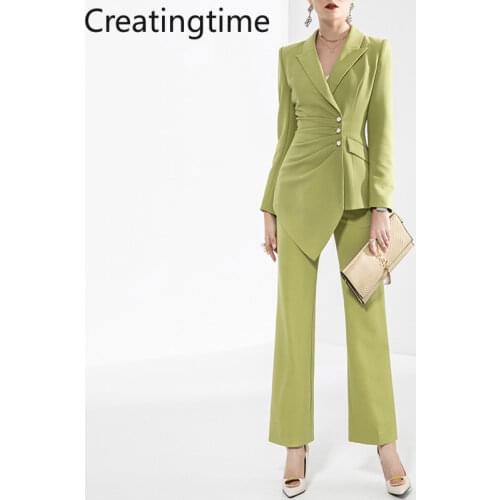 Женские деловые брючные костюмы CREATINGTIME China At AliExpress