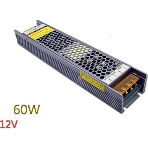 12V 60W LED Dimmable Driver Thyristor Dimming Power Supply 0-10V Led Light Power Drive 5A