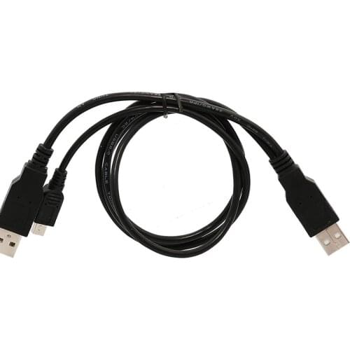 Etmakit Dual USB 2.0 Type A to USB Mini 5-Pin Type B x1 Y Data & Power Cable NK-Shopping