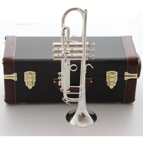 Brand New Music Fancier Club Bb Trumpet AB190S Silver Plated Music Instruments Profesional Trumpets 190S With Case Mouthpiece