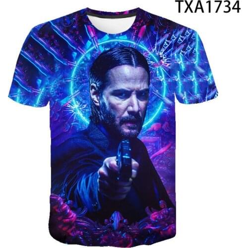 John Wick 3D Printed T Shirts Short Sleeve Casual Men Women Children Fashion Short Sleeve Boy Girl Kids Streetwear Cool Tops Tee