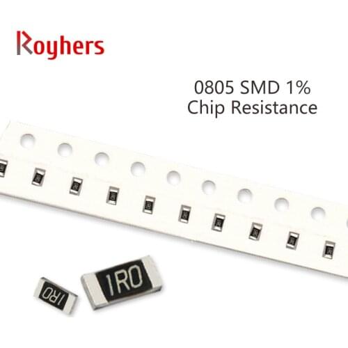 100Pcs 0805 SMD Resistor Kit 1% Tolerance 30.1K-22M 1M 1.1M 1.2M 1.3M 1.5M 1.6M 10 Ohm Electronic Components DIY Assorted Set