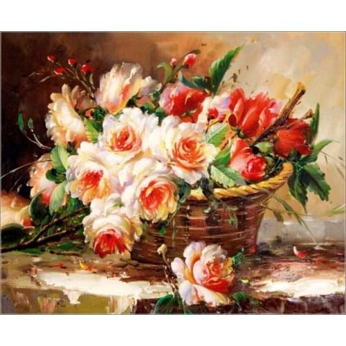 Full Embroidery Counted Cross Stitch Kits Needlework - Crafts 14 ct Aida DIY Arts Handmade Decor Oil painting Minaev - Bouquet