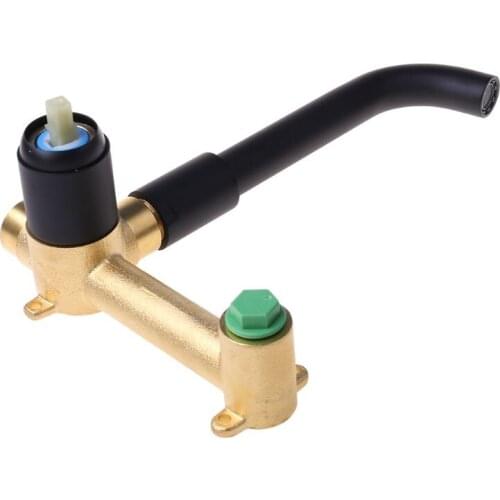 1Set Wall Mounted Basin Faucet Metal Single Handle Hot Cold Mixer Water Tap for Home Bathroom Bath Sink