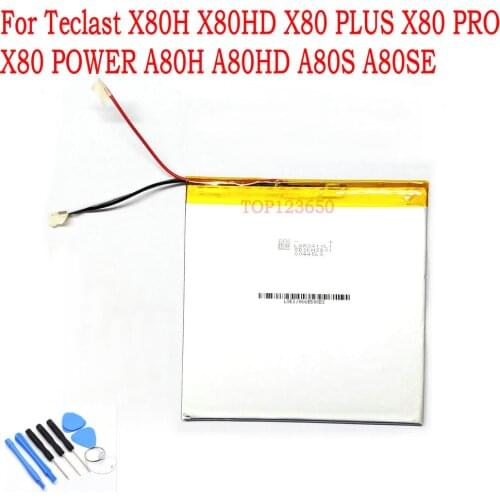 New High Quality 5000mAh 3 line battery For Teclast X80H X80HD X80 PLUS X80 PRO X80 POWER A80H A80HD A80S A80SE Tablet PC