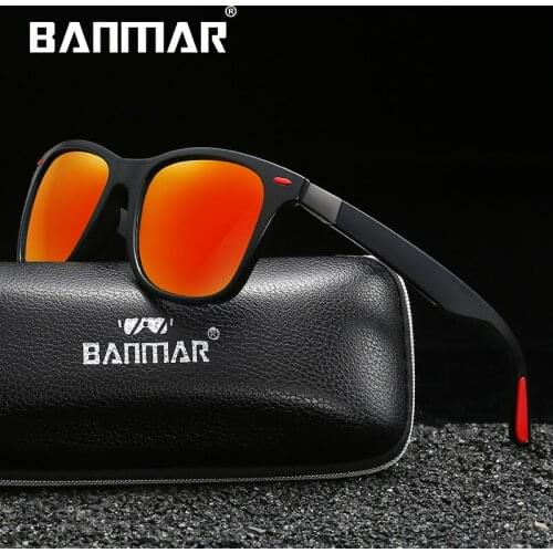 BANMAR Women Men Ultralight Square TR90 Frame Polarized Sunglasses Driving Sun Glasses Shades Oculos masculino Male