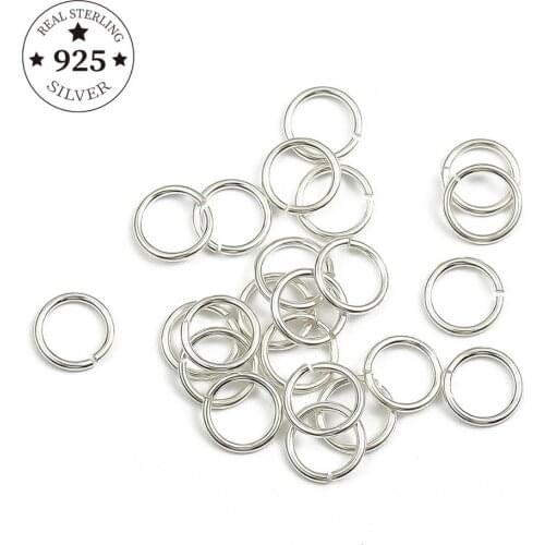 925 Sterling Silver 20Pcs 3-6mm Opening Jump Rings For Making Keychains & Bracelet Jewelry Findings Accessories