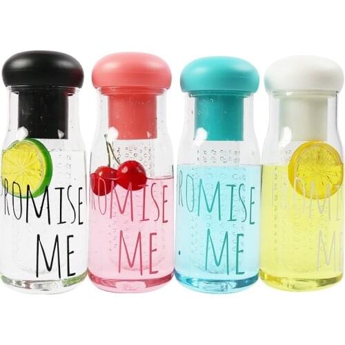 750ml Letter Printed Plastic Water Bottles Creative Transparent Filtration Student Water Bottle Portable Travel Flower Tea Cup