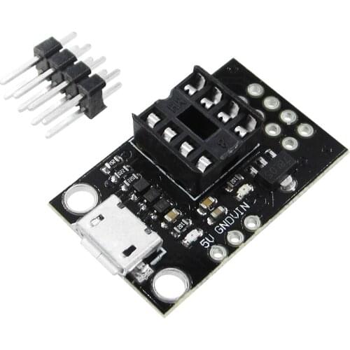 Pluggable Development Board For ATtiny13A/ATtiny25/ATtiny45/ATtiny85 Programming Editor Micro Usb Power Connector