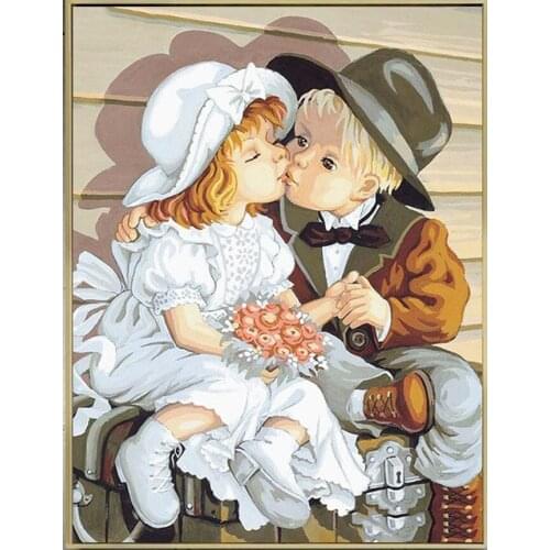 Full Square round drills Diamond Embroidery 5D DIY Diamond Painting boy andgirl Mosaic Home Decoration Rhinestones New Year Gift