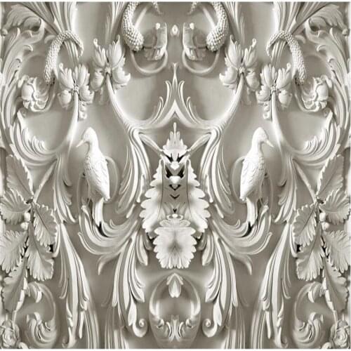 Custom any size photo Classic white Jane European relief mural 3d stereo wallpapers TV background wall painting