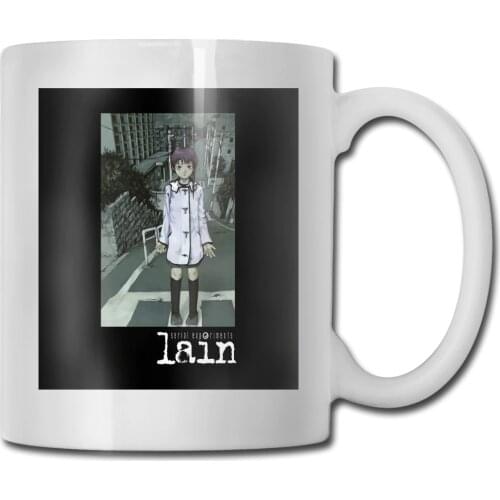Serial Experiment Lain 1999 Close The World Anime Manga Japan Reprint Womens Tops Tops Mens Harajuku Mug Cup