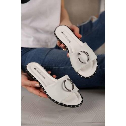 Summer Slippers Women 'S Slippers Models Black And White-44