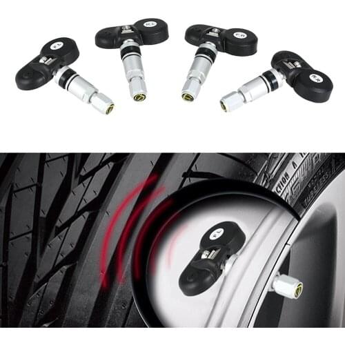 2018 Universal Wireless Solar Car TPMS Tire Pressure Monitoring System Bar/PSI Unit with 4 Internal/External Sensors optional