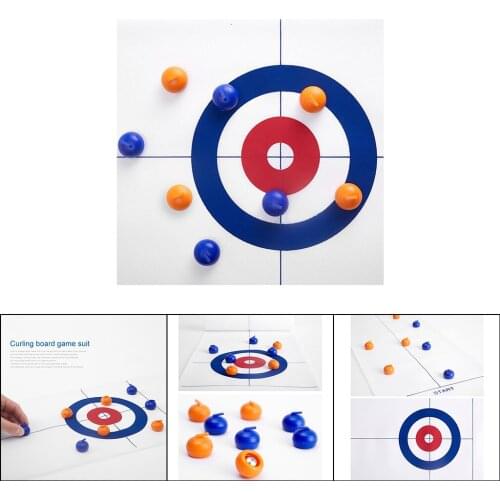 Tabletop Curling Game for Kids, Adults & Family Fun Indoor Sports Game for Everyone. Come with 8 Tabletop Curling Stones