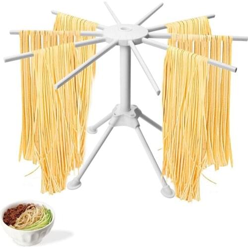 Pasta Drying Rack, Collapsible Noodle Drying Holder, 10 Arms Spaghetti Dryer Stand for Fresh Homemade Pasta Making