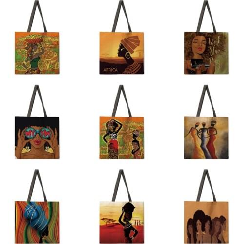 Outdoor beach bag black female power linen tote bag female casual portable lady shoulder bag foldable shopping bag