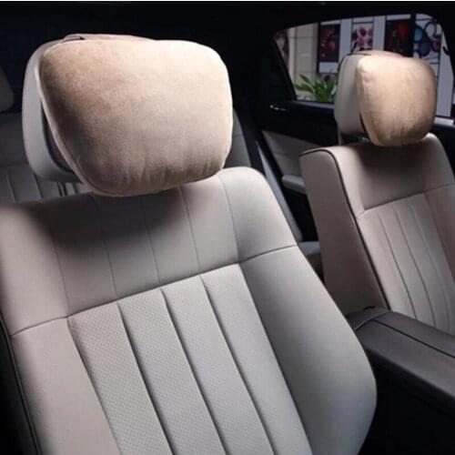 Top Quality Car Headrest Adjustable Car Pillow Ultra Soft Pillow Suede Fabric For Mercedes-Benz Back Cushion Auto Accessories