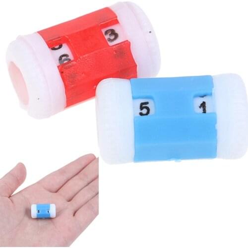 1pc Random Color Plastic Knit Knitting Needles Row Counter 2.2*1.2cm