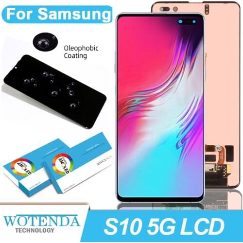 100% Original Dynamic AMOLED LCD Display Touch Screen Digitizer for Samsung Galaxy S10 5G G977B G977U Repair Parts