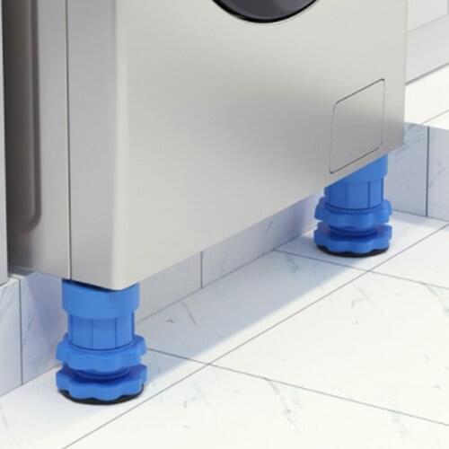 4 Pcs Washing Machine Support Adjustable Highly Non-slip Mat Shock and Noise Cancelling Washing Machine Feet Pad for Dryer